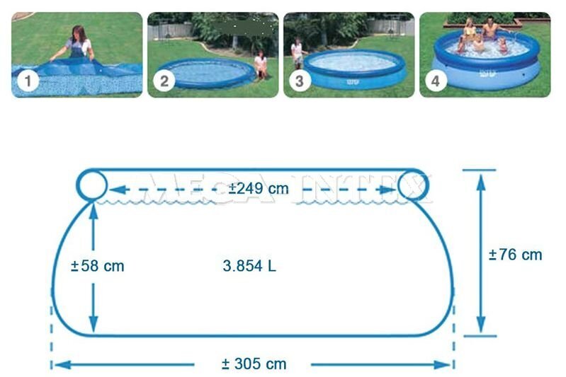 Täispuhutav bassein Intex Easy Set Pool, 305 x 76 cm hind ja info | Basseinid | hansapost.ee