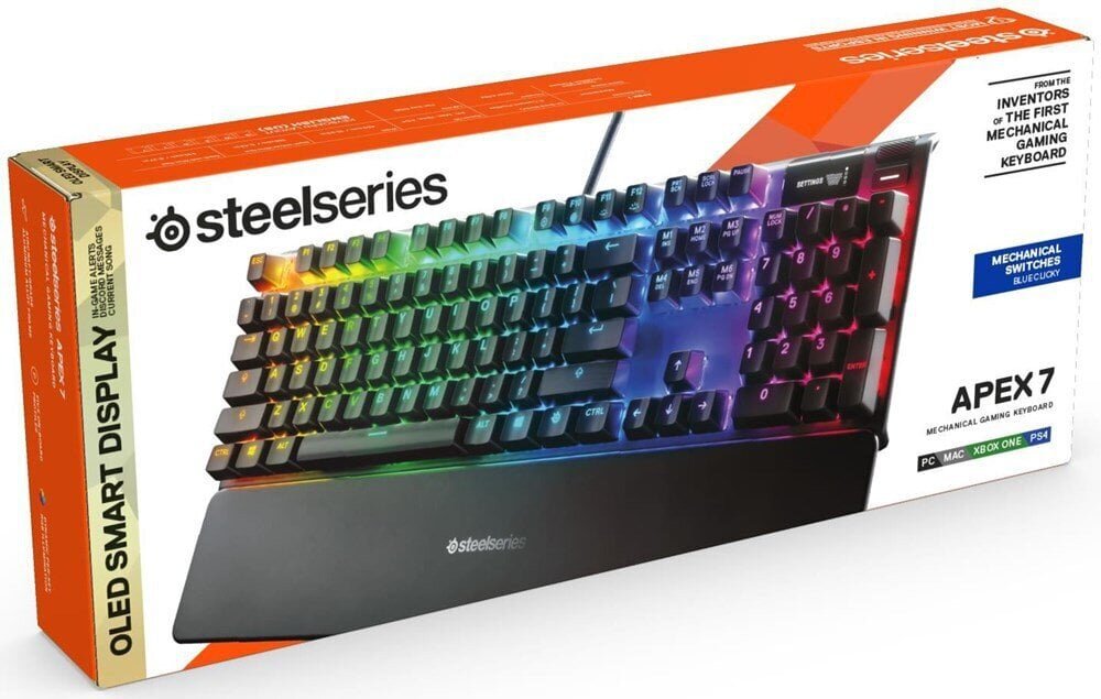 SteelSeries Apex 7 RGB US Gateron Brown Switches hind ja info | Klaviatuurid | hansapost.ee