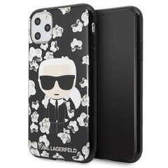 Telefoniümbris Karl Lagerfeld KLHCN58FLFBBK iPhone 11 Pro black Flower Ikonik Karl hind ja info | Telefonide kaitsekaaned ja -ümbrised | hansapost.ee
