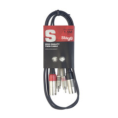 Stagg STC1.5CMXM, XLR/RCA, 1.5 m hind ja info | Juhtmed ja kaablid | hansapost.ee