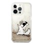 KLHCP13LGCFD Karl Lagerfeld Liquid Glitter Choupette Eat Case for iPhone 13 Pro Gold hind ja info | Telefonide kaitsekaaned ja -ümbrised | hansapost.ee