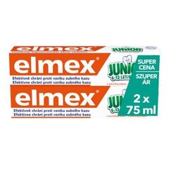 Lastele mõeldud hambapasta Elmex Junior Duopack 2 x 75 ml цена и информация | Elmex Духи, косметика | hansapost.ee