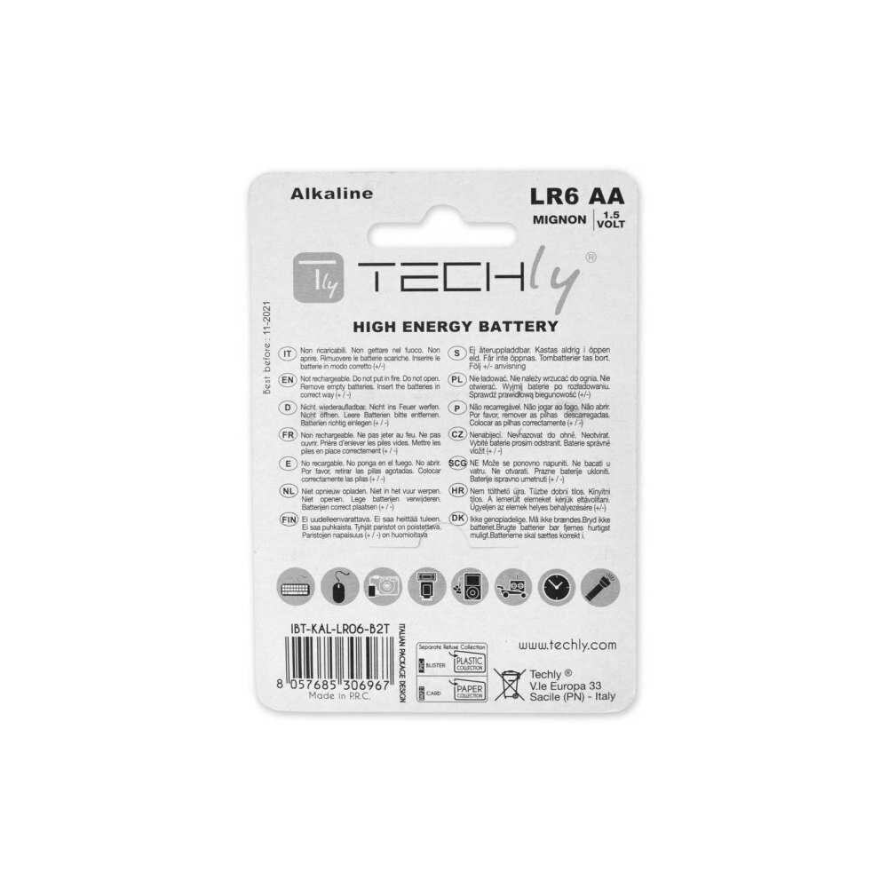 Patareid Techly LR06 AA 2 tk, alcaline hind ja info | Patareid | hansapost.ee