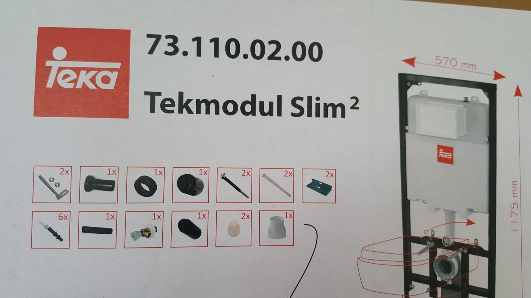 Seinasisene raam Tekmodul Slim 2, 73.110.02.00 цена и информация | WC-poti lisatarvikud | hansapost.ee