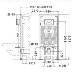 Скрытая под штукатуркой рама Teka Tekmodul 2, 73.100.02.00 цена и информация | Принадлежности для унитазов, биде | hansapost.ee