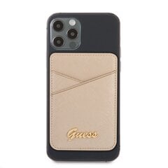 GUWMSSASLGO Guess Saffiano Cardslot Metal Logo Gold цена и информация | Аксессуары для телефонов | hansapost.ee