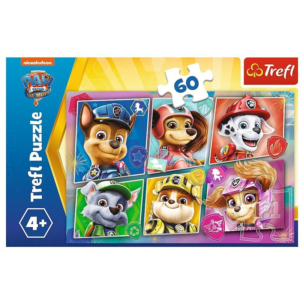 Puslede komplekt Trefl Käpapatrull (Paw Patrol), 60 tk hind ja info | Pusled lastele ja täiskasvanutele | hansapost.ee