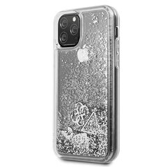 Telefoniümbris Guess GUHCN58GLHFLSI iPhone 11 Pro silver hard case Glitter Hearts hind ja info | Telefonide kaitsekaaned ja -ümbrised | hansapost.ee