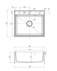 Deante гранитная кухонная мойка Deante Andante ZQN 2103, Graphite цена и информация | Раковины на кухню | hansapost.ee