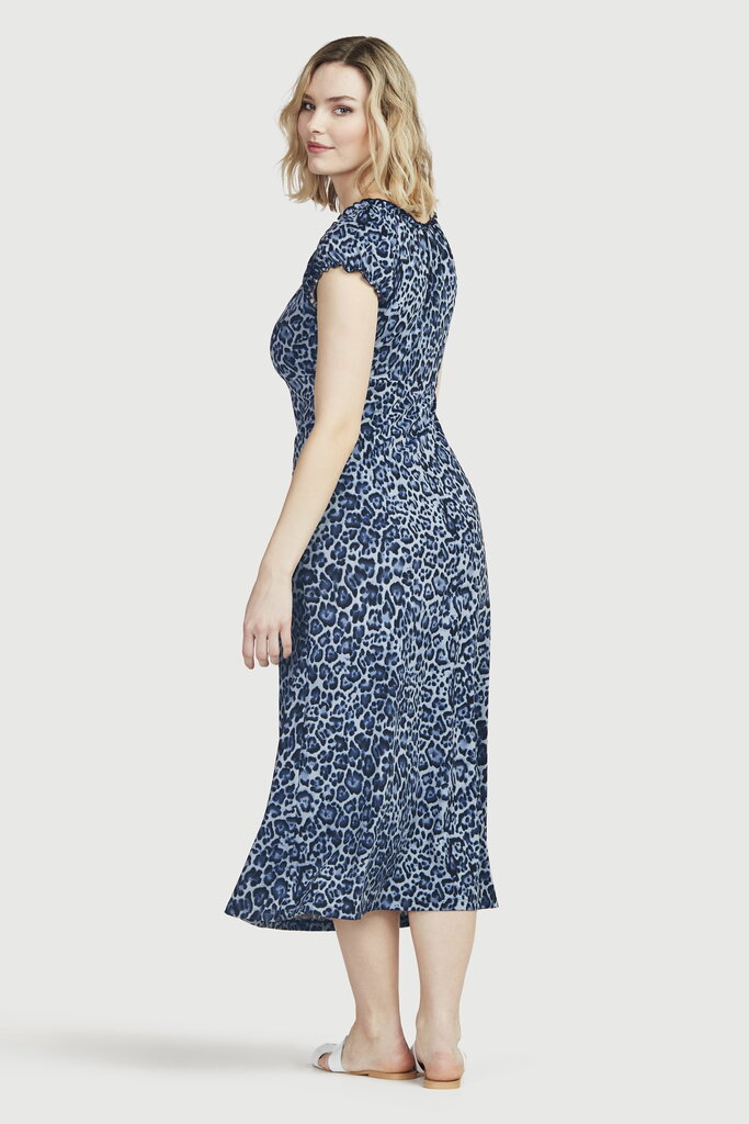 Cellbes naiste pikk kleit MONICA, sinine-leopardimustriline hind ja info | Kleidid | hansapost.ee
