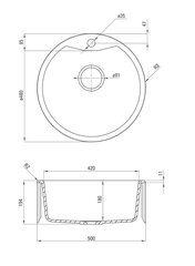 Graniidist köögivalamu Deante Solis ZRS 7803, Sand price and information | Kitchen sinks | hansapost.ee