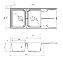 Graniidist köögivalamu Deante Andante ZQN S213, Metallic grey price and information | Kitchen sinks | hansapost.ee