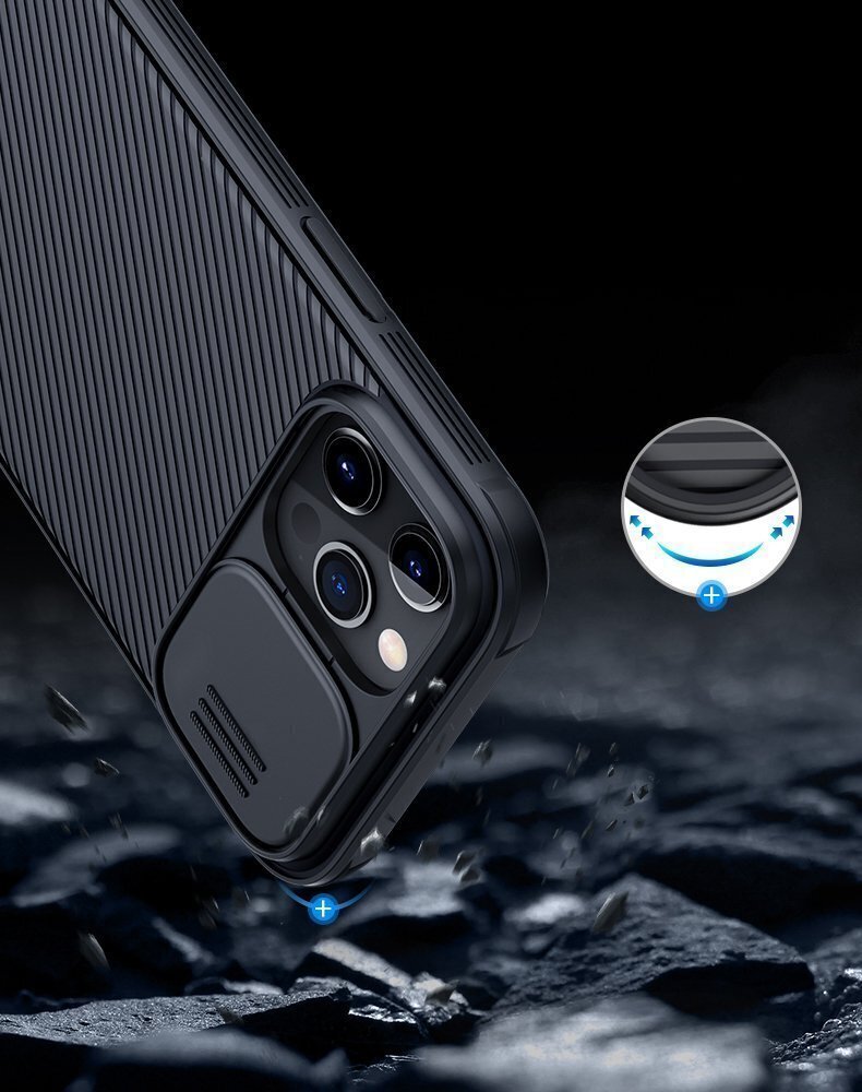 Nillkin CamShield Pro Hard Case for iPhone 12/12 Pro 6.1 Black цена и информация | Telefonide kaitsekaaned ja -ümbrised | hansapost.ee