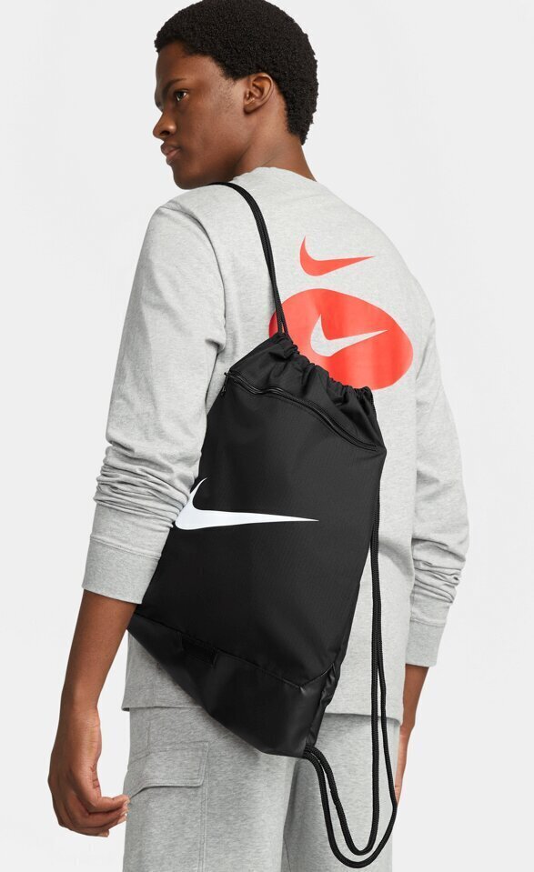 Nike jalatsikott DRAWSTRING - 9.5 (18L), must hind ja info | Spordikotid ja seljakotid | hansapost.ee