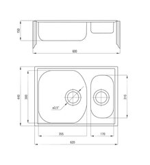 Köögivalamu Deante Xylo ZEX 0503, satin price and information | Kitchen sinks | hansapost.ee