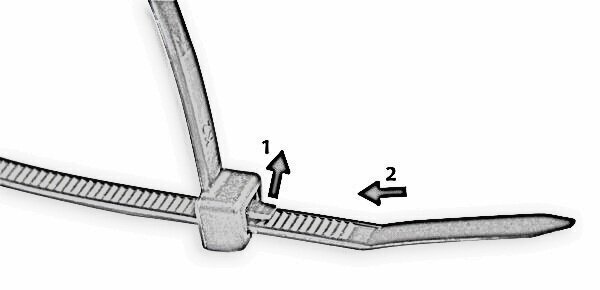 Kaablisidemed Bradas 7,6 x 250 mm, 100 tk., avatavad, Neutral hind ja info | Käsitööriistad | hansapost.ee