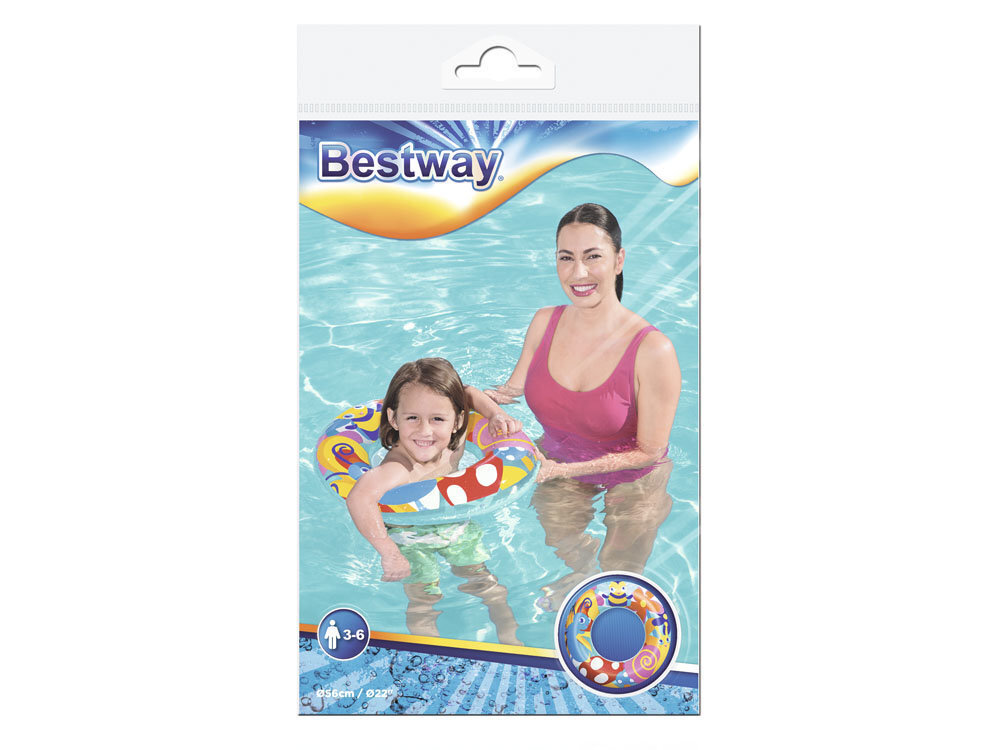 Täispuhutav ujumisrõngas ujumiseks Bestway 56cm hind ja info | Täispuhutavad veemänguasjad ja ujumistarbed | hansapost.ee