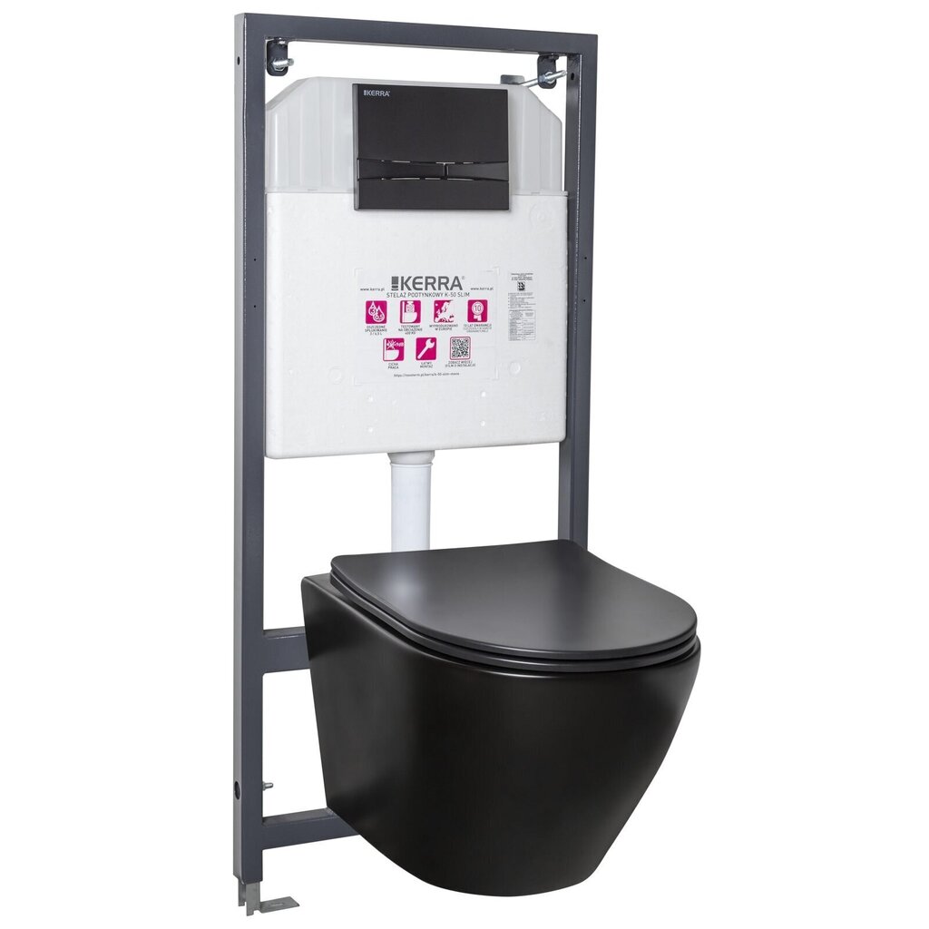 WC komplekt Kerra Delos BLM/Adriatic Black hind ja info | WС-potid | hansapost.ee