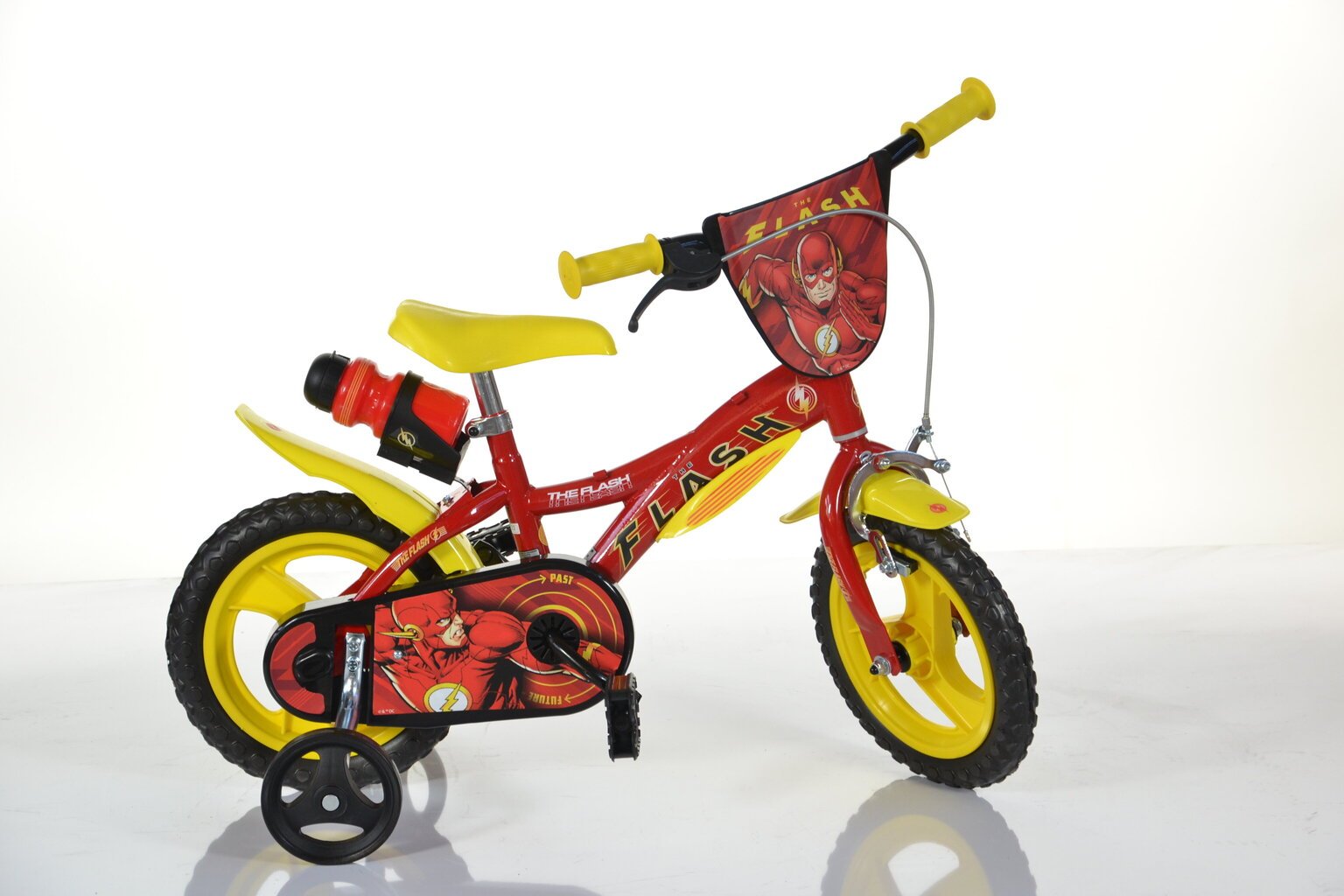 Jalgratas lastele Dino bikes Flash 12", punane/kollane цена и информация | Jalgrattad | hansapost.ee
