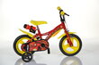Jalgratas lastele Dino bikes Flash 12", punane/kollane цена и информация | Jalgrattad | hansapost.ee