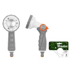 Kastmispüstol Bradas White Line SMOOTH CONTROL, 6 funktsiooni, metall price and information | Irrigation systems, watering hoses and watering cans | hansapost.ee