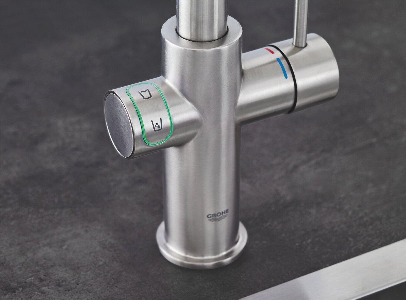 Grohe Blue Home Duo komplekt: ühe hoovaga segisti, jahutussüsteem, filter ja CO2 pudel цена и информация | Köögisegistid | hansapost.ee