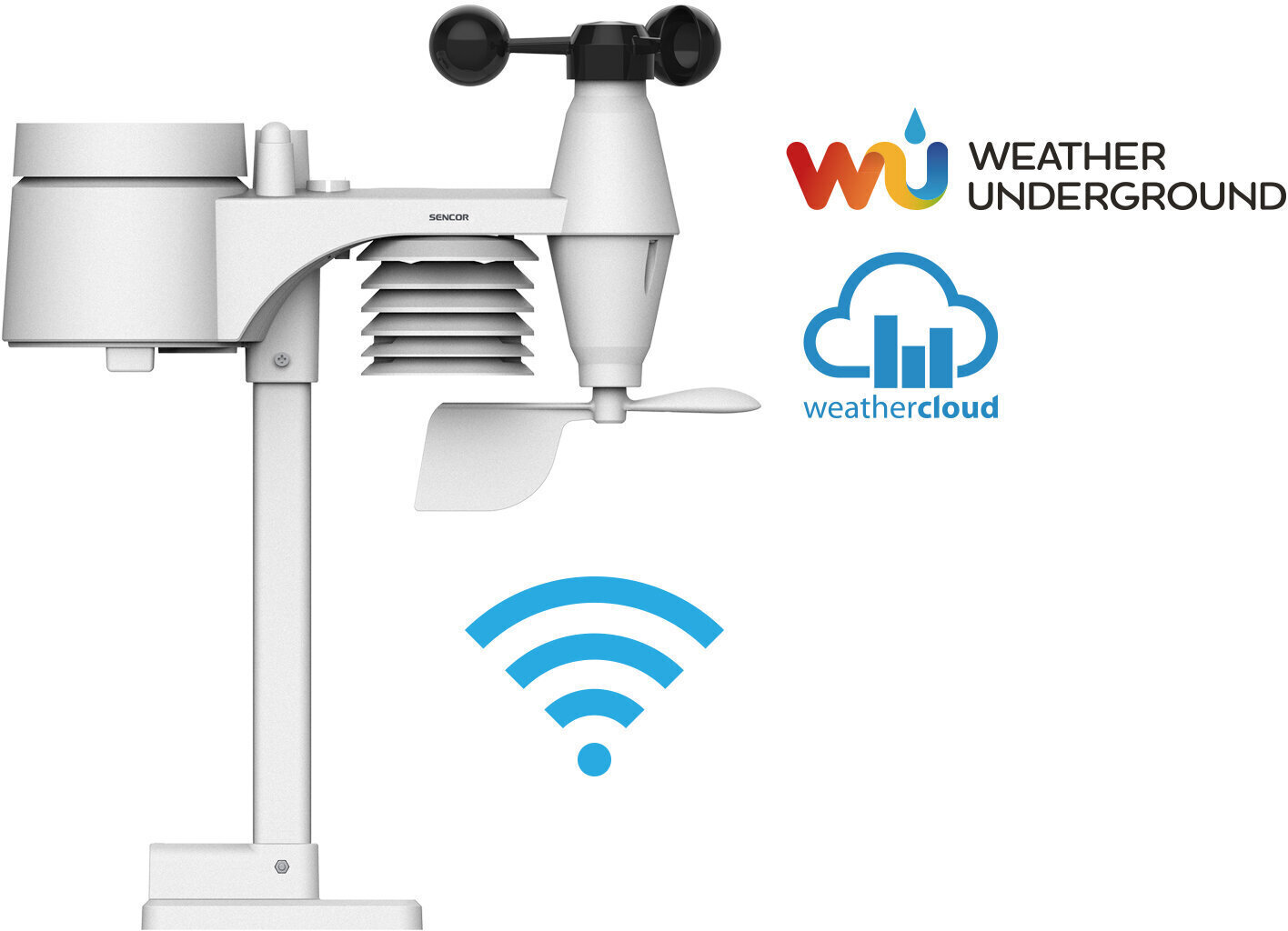 Professionaalne ilmajaam Sencor SWS 12500 WIFI, 7in1 цена и информация |  Termomeetrid ja niiskuse mõõtjad | hansapost.ee