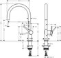 Hansgrohe Talis M54 220 köögisegisti, Matt Black, 72804670 hind ja info | Köögisegistid | hansapost.ee