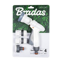 Kastmispüstoli ja ühenduste komplekt Bradas WHITE LINE price and information | Irrigation systems, watering hoses and watering cans | hansapost.ee