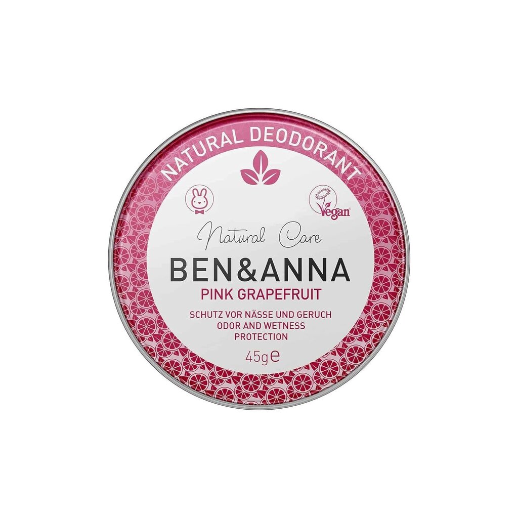 Kreemjas deodorant purgis Ben&Anna Pink Grapefruit, 45 g hind ja info | Deodorandid | hansapost.ee