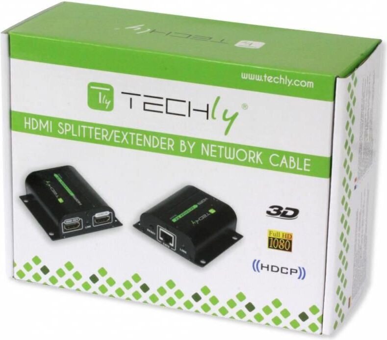 HDMI laiendus Techly Cat.6/6A/7 kuni 60M IR-ga hind ja info | USB adapterid ja jagajad | hansapost.ee