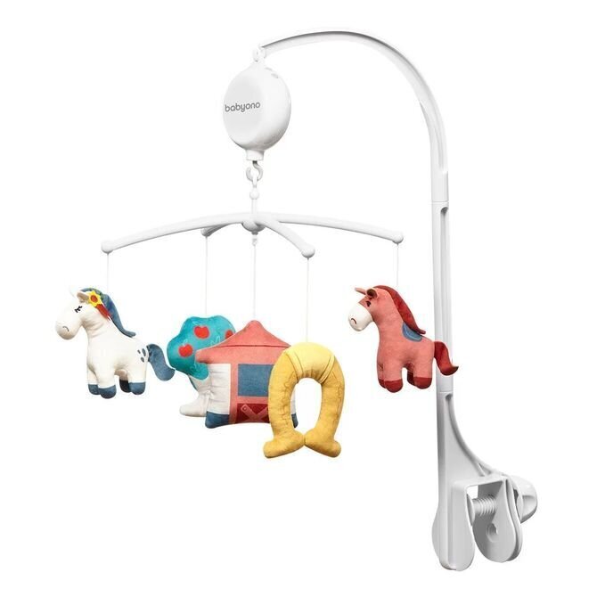 BabyOno muusikaline karussell, hobused, 793 цена и информация | Beebide mänguasjad | hansapost.ee