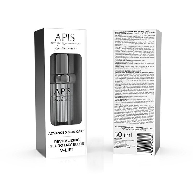 Näonaha eliksiir Apis Advanced Skin Care Revitalizing Neuro Day Elixir lift, 50 ml цена и информация | Näoõlid, ampullid ja seerumid | hansapost.ee