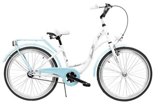 Детский велосипед AZIMUT Julie 24" 2021, белый/синий цена и информация | Велосипеды | hansapost.ee