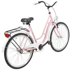 Linnajalgratas AZIMUT Retro 26" 2021, roosa hind ja info | Jalgrattad | hansapost.ee