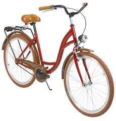 Велосипед городской AZIMUT City Lux 26" 2021, красный цена и информация | Велосипеды | hansapost.ee