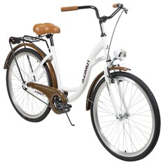 Городской велосипед AZIMUT Classic 26" 2021, белый цена и информация | Велосипеды | hansapost.ee