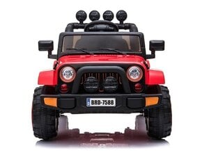 Детский электромобиль Jeep BRD-7588, 4 x 4, красный, 3 м.+ kaina ir informacija | Электромобили для детей | hansapost.ee
