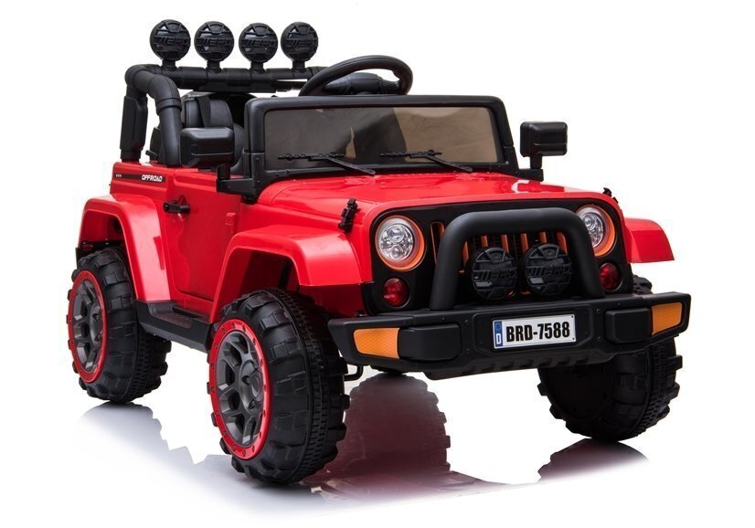 Laste elektriauto Jeep BRD-7588, 4x4, punane, 3 a.+ hind ja info | Laste elektriautod | hansapost.ee