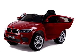 Электрический внедорожник для детей BMW X6M, окрашенный красный цена и информация | Электромобили для детей | hansapost.ee