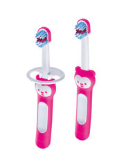 Зубная щетка для детей МАМ, 6 мес+, 2 шт., розовая цена и информация | Средства для гигиены | hansapost.ee