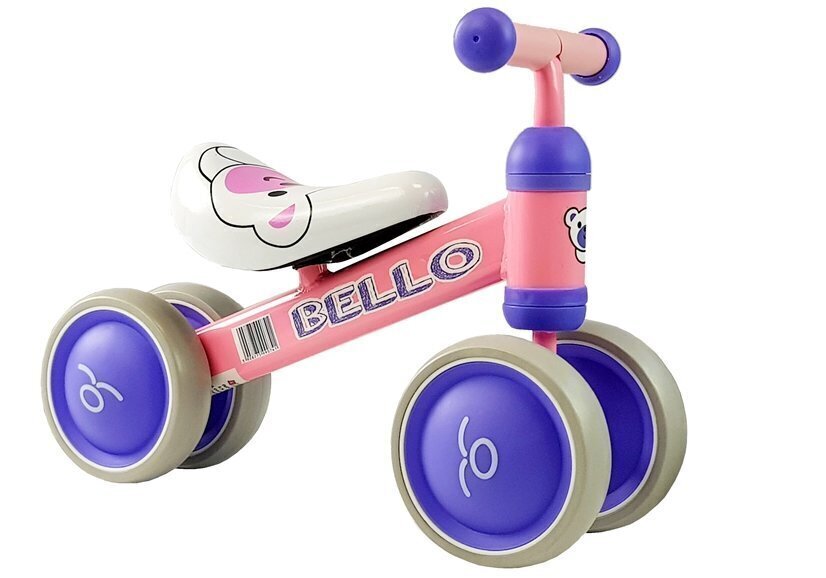 Tasakaaluratas Bello Double Wheels, roosa hind ja info | Jooksurattad lastele | hansapost.ee