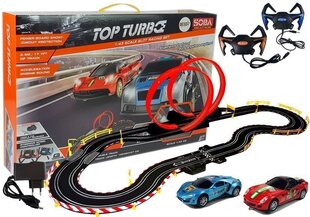 Võistlusrada autode ja pultidega "Top Turbo", 1:43, 540 cm цена и информация | Игрушки для мальчиков | hansapost.ee