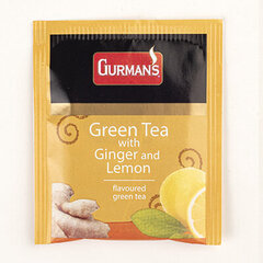 Зеленый чай GURMAN'S с имбирем и лимоном в конвертиках, 100 шт. х 1,5 г цена и информация | Чай | hansapost.ee