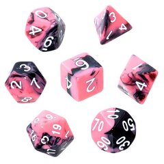 Набор костей для настольных игр Rebel RPG, розовый/ черный цена и информация | Настольные игры | hansapost.ee