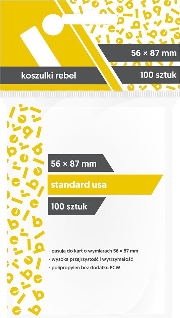 Kaardiümbrised Rebel Standard USA (56 x 87 mm), 100 tk. hind ja info | Lauamängud ja mõistatused perele | hansapost.ee