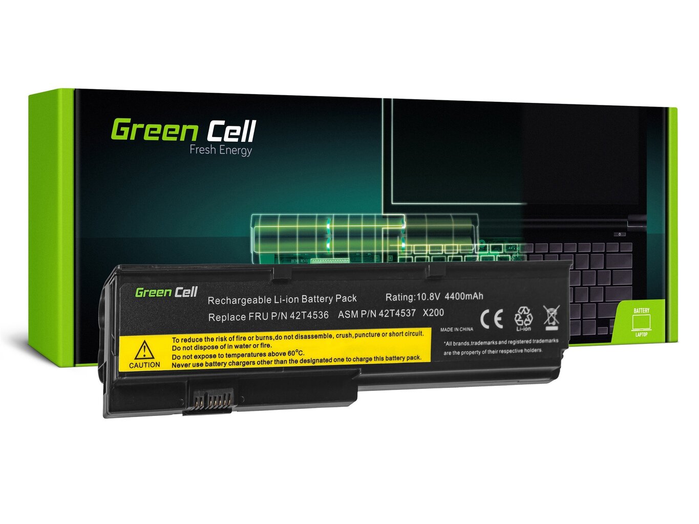Sülearvuti aku Green Cell Laptop Battery for IBM Lenovo ThinkPad X200 X201 X201i hind ja info | Sülearvuti akud | hansapost.ee
