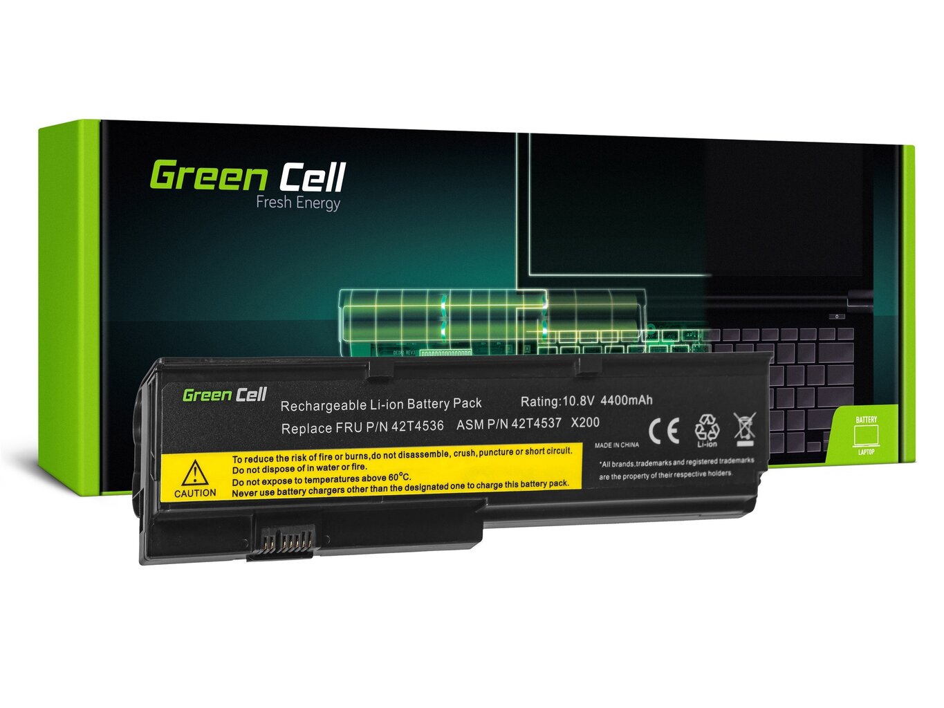 Sülearvuti aku Green Cell Laptop Battery for IBM Lenovo ThinkPad X200 X201 X201i цена и информация | Sülearvuti akud | hansapost.ee