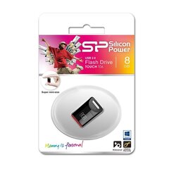 Silicon Power memory USB Touch T06 8GB USB 2.0 Black hind ja info | Mälupulgad | hansapost.ee