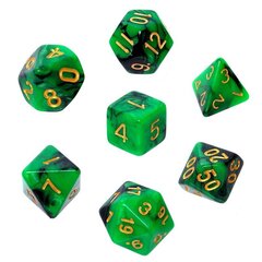 Lauamängude täringukomplekt Rebel RPG, Green/Black цена и информация | Настольные игры | hansapost.ee